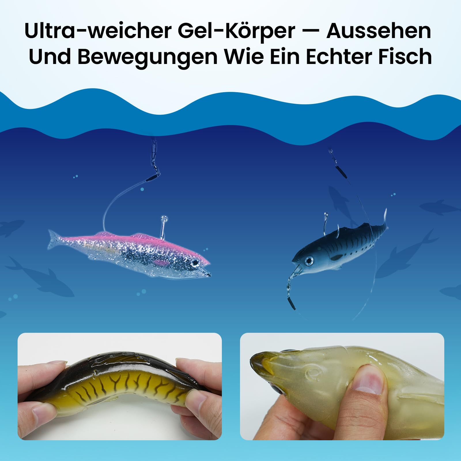 KANAMA SmartDrive Soft Bait Per Smart Bait Mini & Air, Esche Da esca da 7.1 Pollici Per Acqua Dolce E Salata