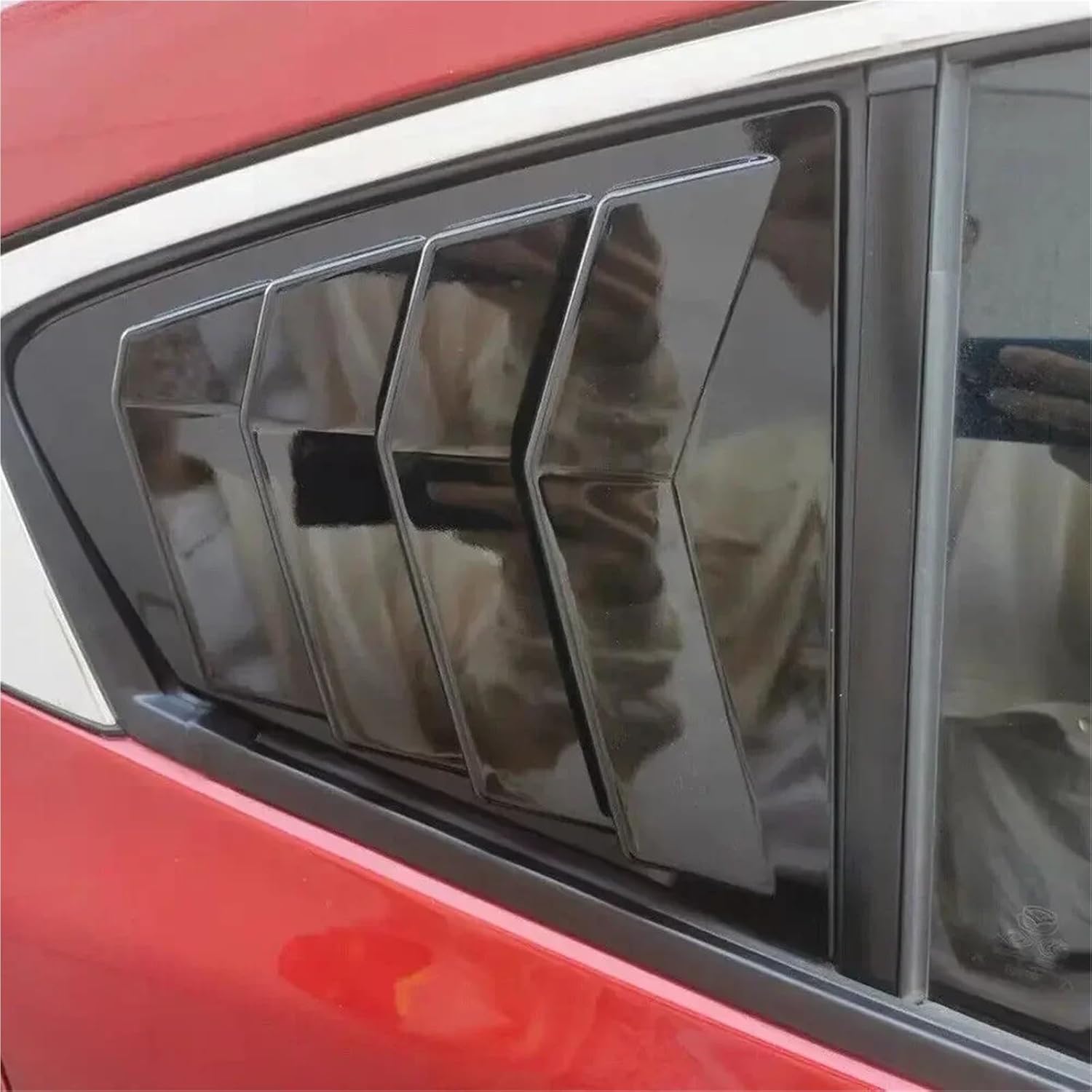 Car Rear Louver Window Side Shutter Cover Trim Sticker Vent Scoop ABS Compatible with Mazda 3 Axela Sedan 2020-2022(Carbon)