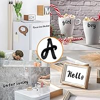 Vista 6 de 10 hojas de calcomanías de letras de vinilo, números de buzón, letras autoadhesivas para buzón, número de dirección, hogar, negocios, cocina, Negro