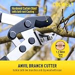 Colwelt Loppers Hedge Ensemble de cisailles de jardin 3Pcs, Compact 43cm Envil Branch Cutter & Clippers à haies & Ciseaux de jardin, Pousses Outils de jardinage pour le triage (ensemble pour la plupart des tailles légères à modérées)