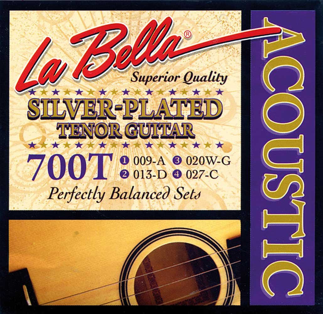 La Bella 700T Acoustic Tenor Guitar silv