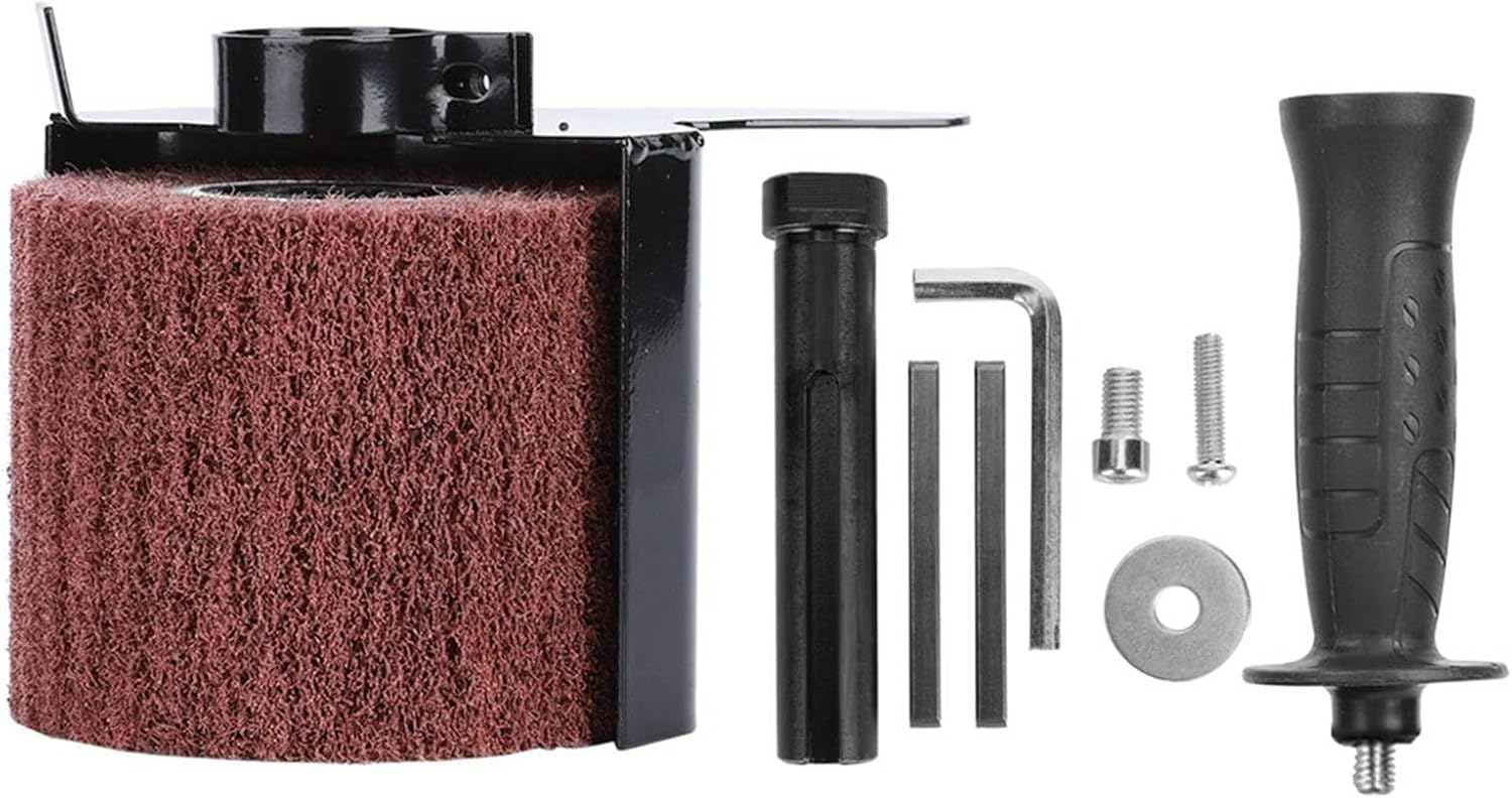 Burnishing Polishing Machine Attachment Kit for Angle Grinder Conversion, an Electric Sander Polisher with Accessories for Metal and Wood Finishing