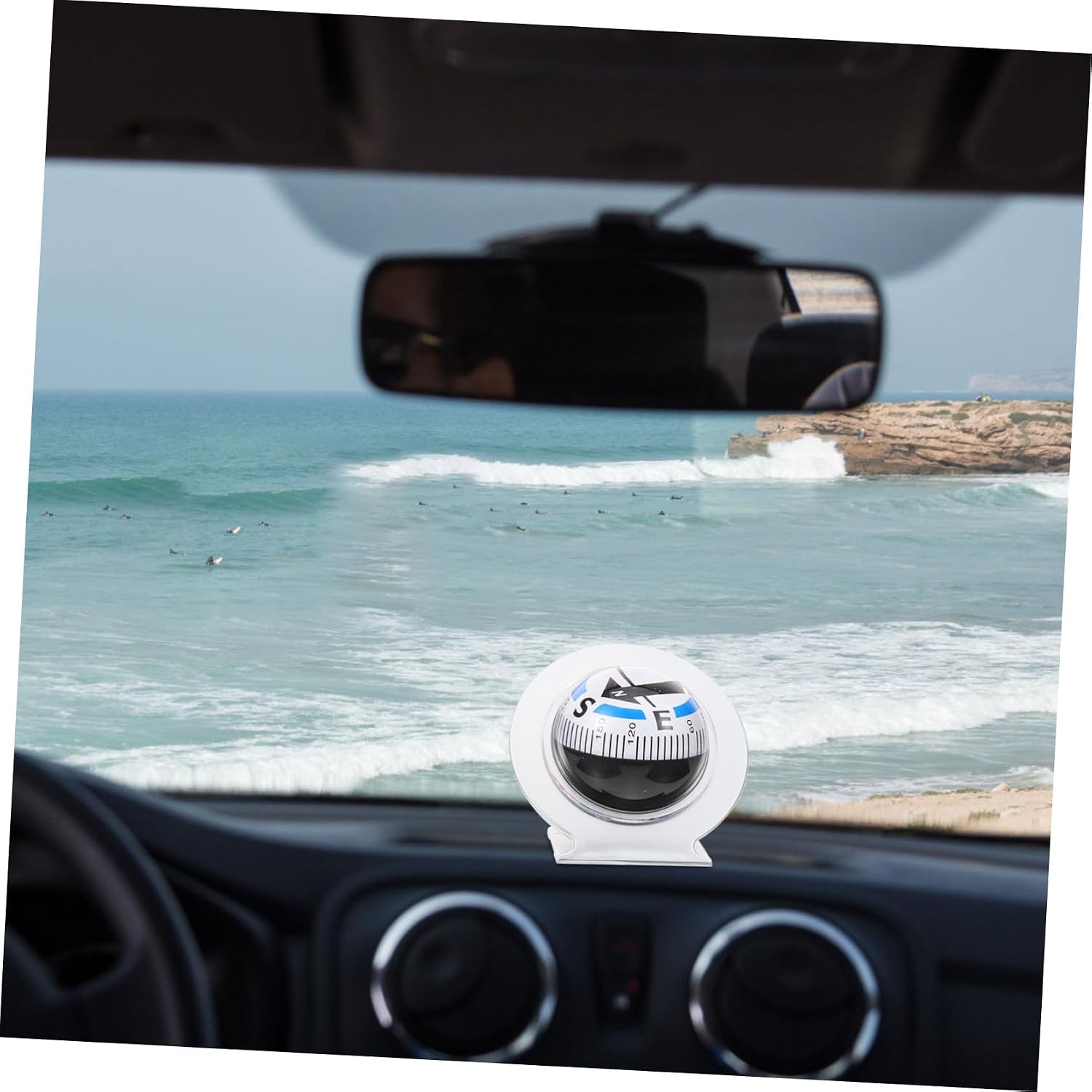 Milisten LC600 Car Compass Ball for Dashboard: Adjustable Marine Compass for Boat & Vehicle Navigation - Professional Off-Road Directional Guide for Truck, SUV & ATV