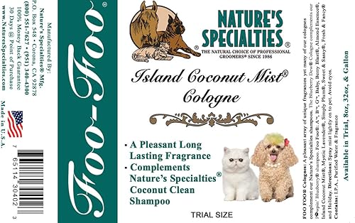 Miniatura 6 de Nature's Specialties Plum - Colonia sedosa para perros para mascotas, elección natural para peluqueros profesionales, perfume listo para usar,