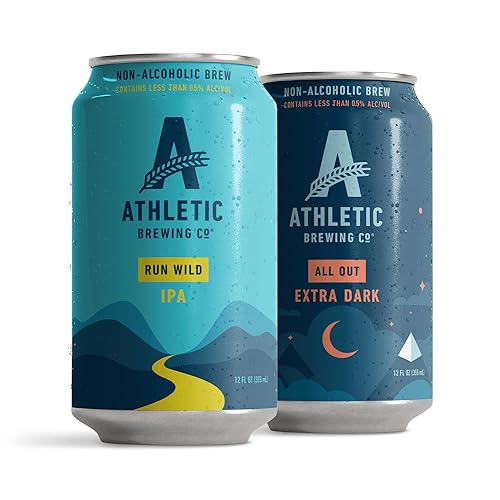 Athletic Brewing Company Craft Cerveza sin alcohol, paquete de 6 unidades Run Wild IPA y paquete de 6 unidades, baja en calorías, galardonada -