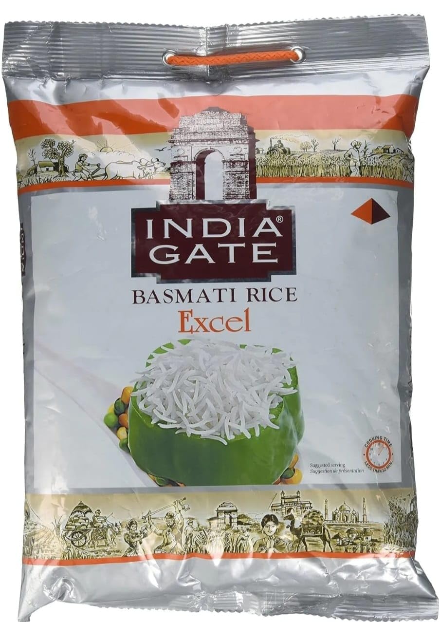 India Gate Excel Basmati Rice (10Kg) - Aromatic Long Grain Rice Delicate Aroma - Ideal for Biryani & Pulao (Pack of 1)
