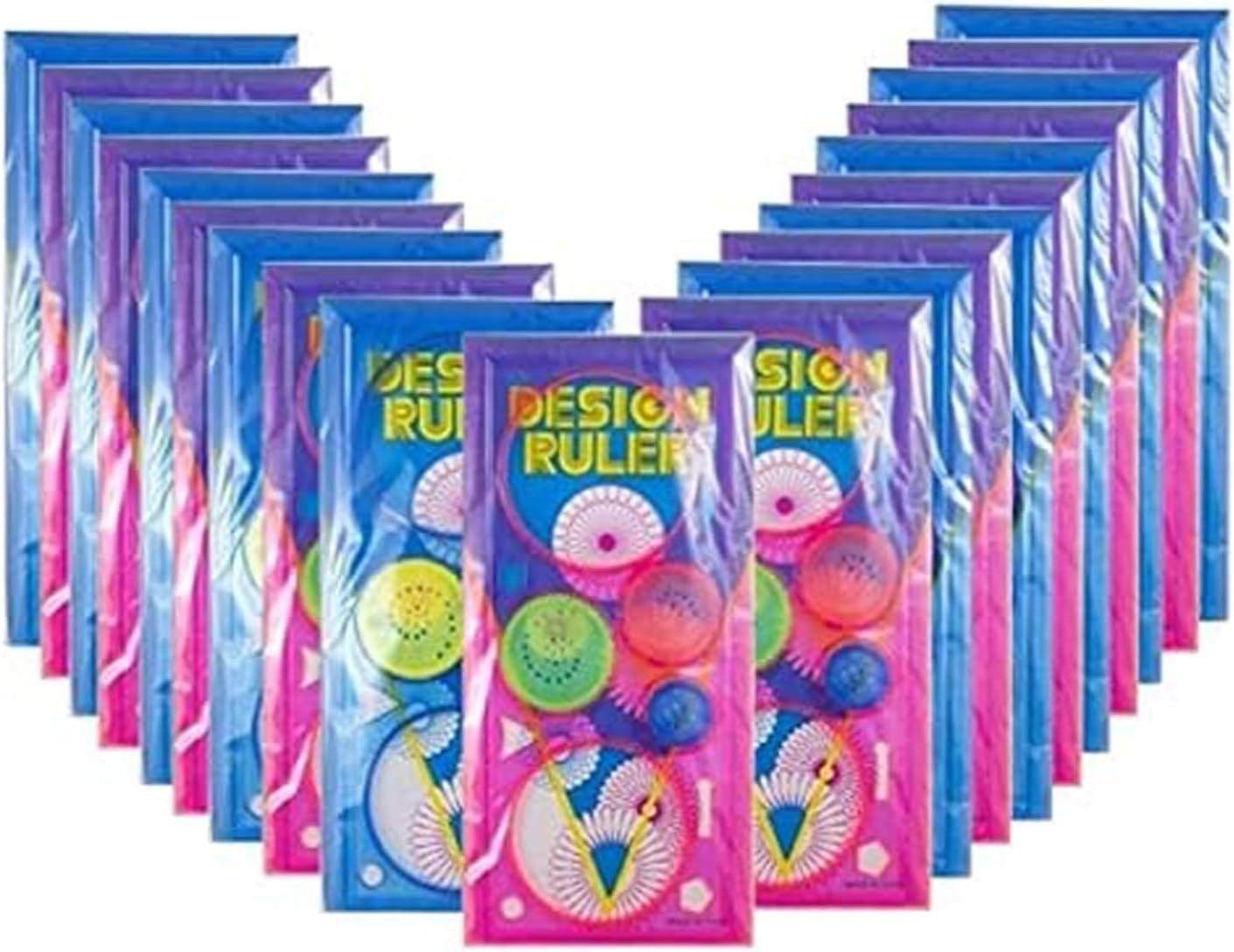 SNAPTRON Birthday Return Gifts Birthday Party for Kids -20Pcs Designer Spirograph Ruler for Kids Adults Bulk birthday's Return Gift 6-12| Creative Geometry Drawing Tool for Birthday Return Gifts