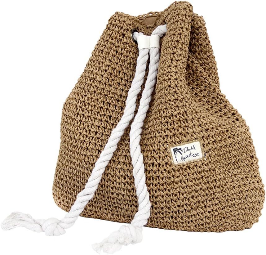 TONWHAR® Campus Fashion Straw Shoulder Bag Beach Backpack Purse