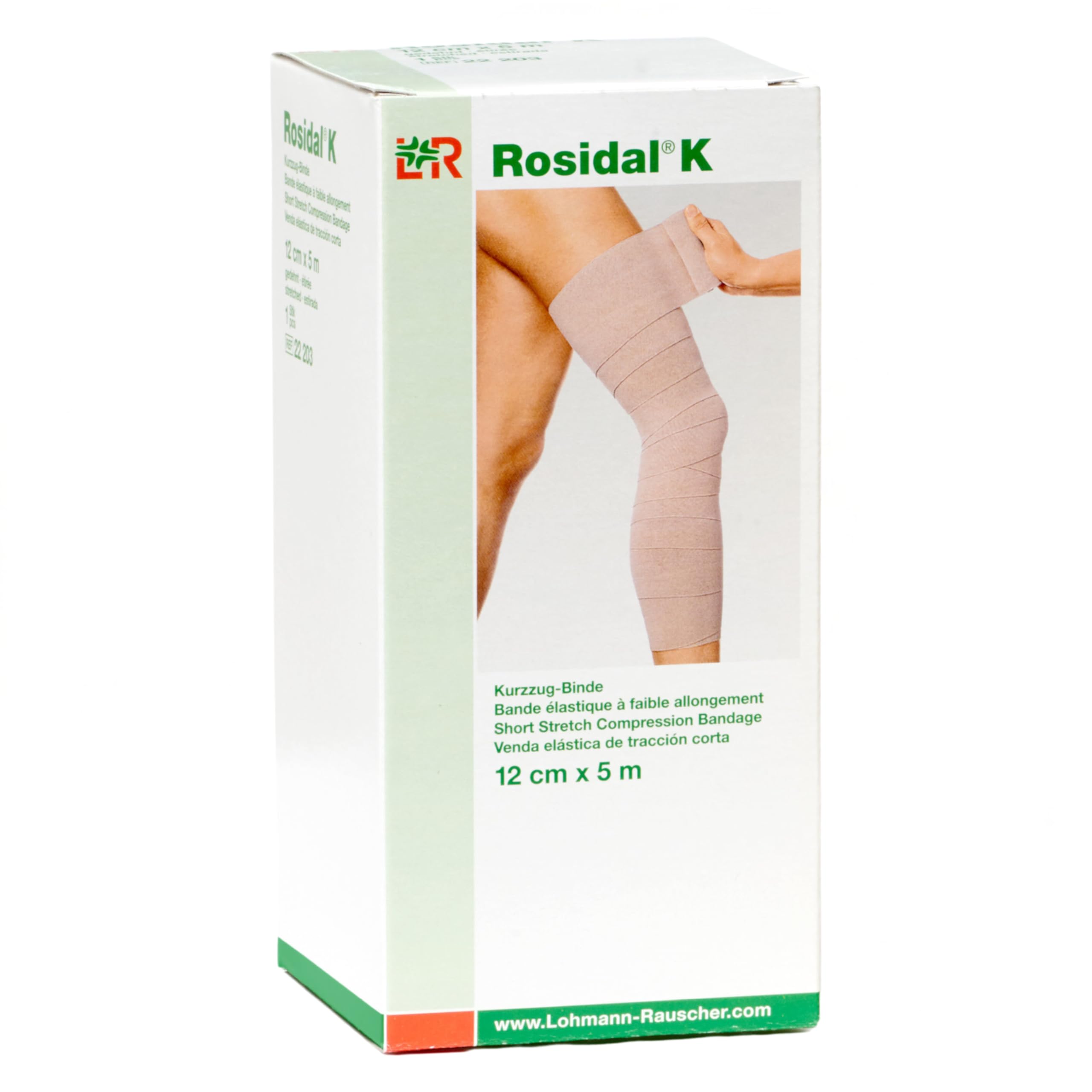 Rosidal K Short Stretch Bandage - 5.5 yds (5m) long 4.72 (12cm) Single Roll
