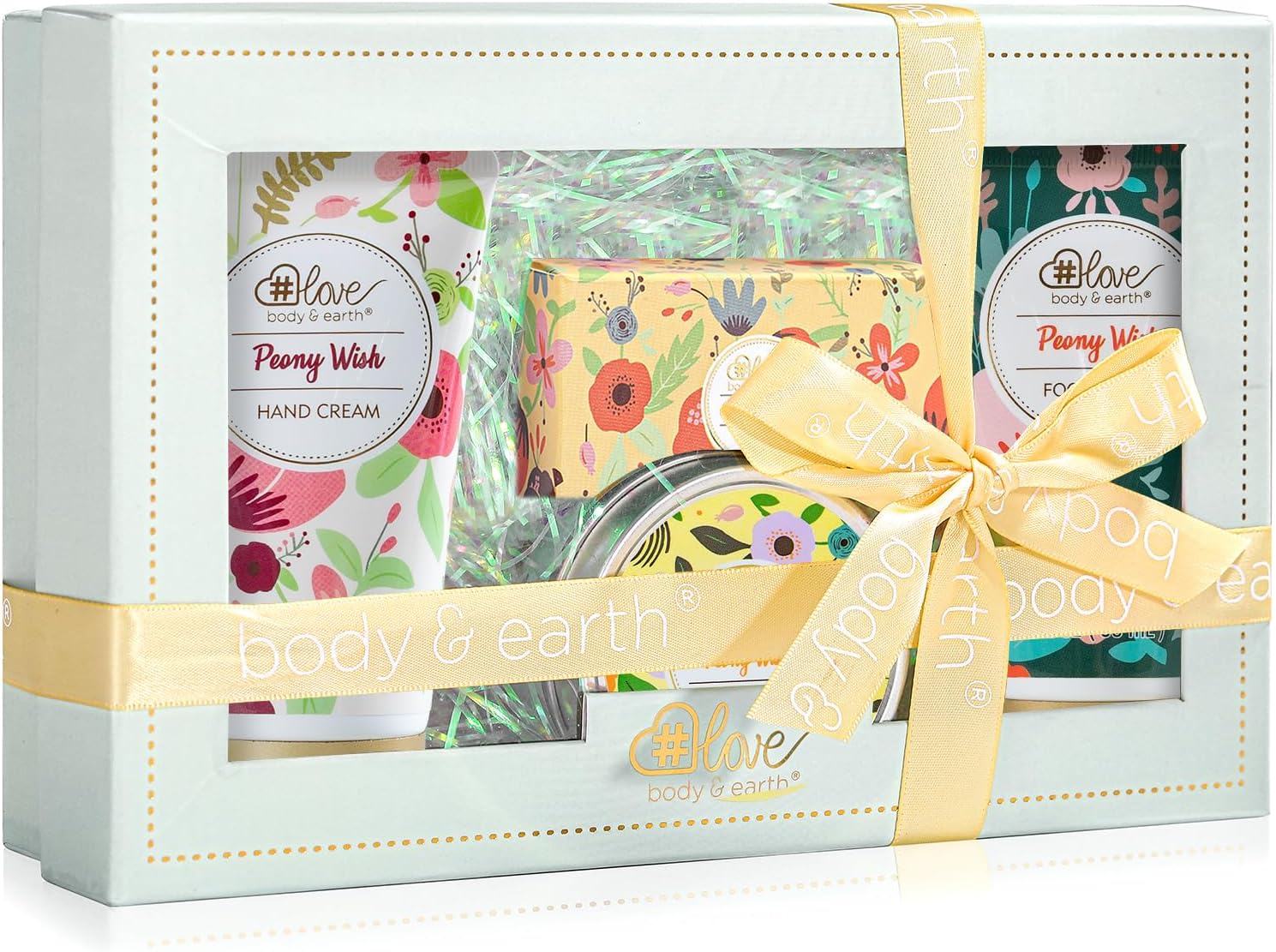 Hand Cream Gift Set-4 Pack Rose Scent Hand Cream Gifts for Women Include Hand lotion, Foot Cream, Soap, Scented Candles, Birthday Gifts for Her,Valentine's Mothers Day Christmas Gifts