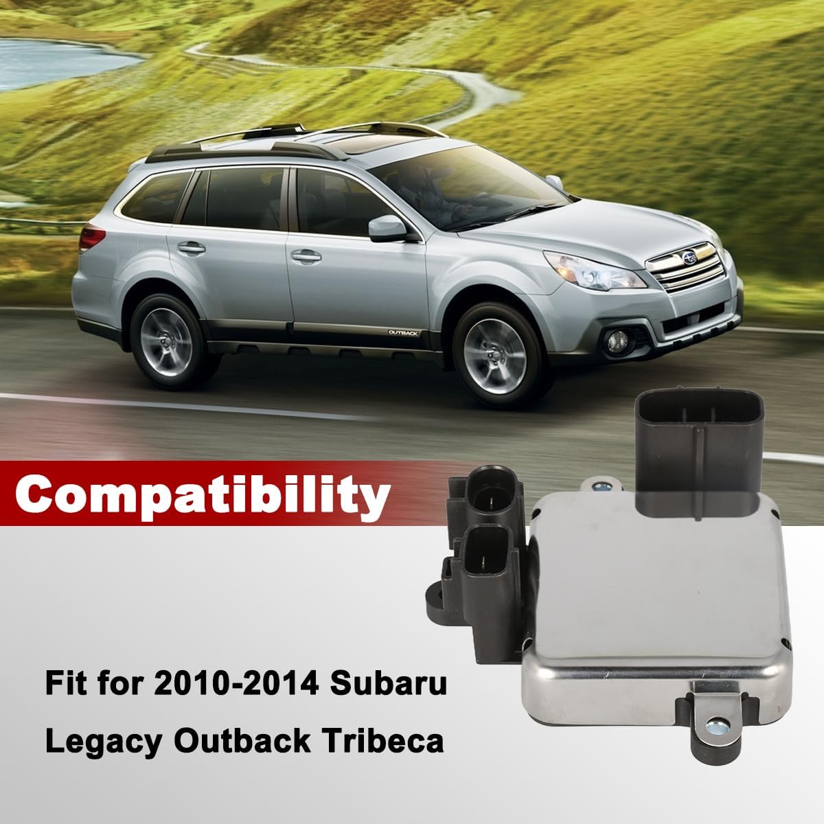 45132-AJ000 --- Engine Cooling Fan Control --- Module Compatible with Subaru Legacy Outback Tribeca 3.6L 2010-2014 --- Replace 45132AJ000