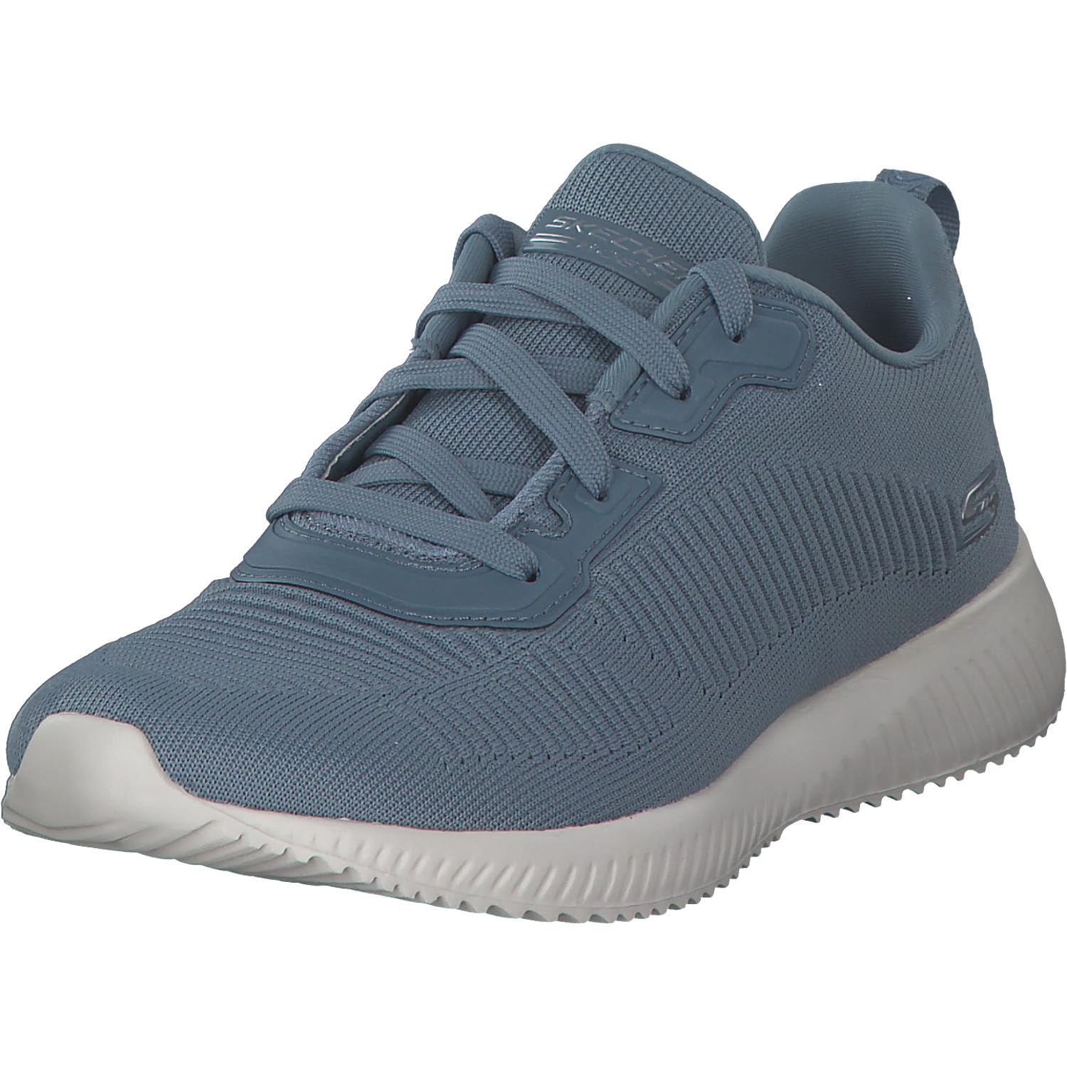 Skechers Women's Bobs Squad Tough Talk Sneakers, Lt Blue Engineered Knit, 5.5 UK