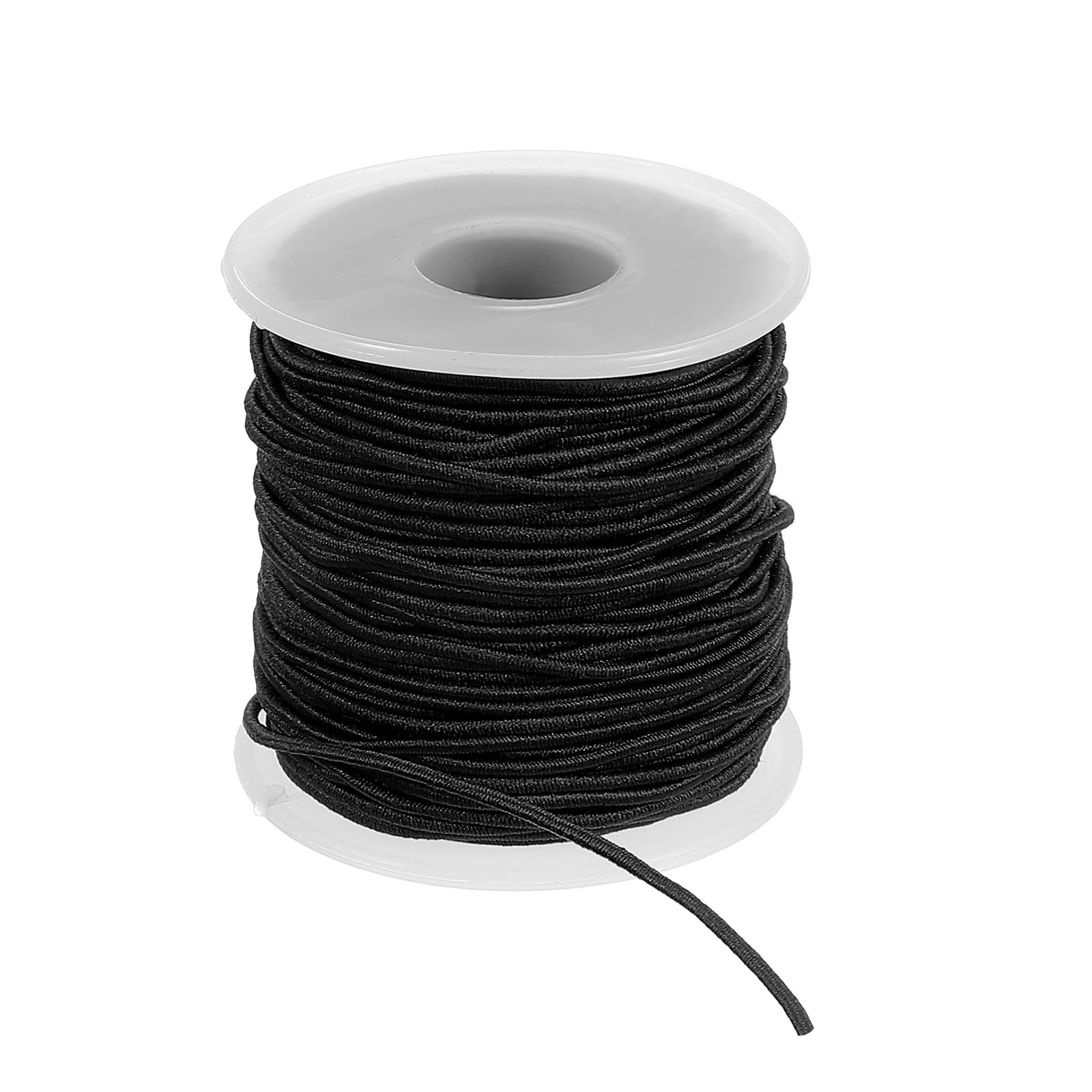 PATIKIL Elastic String for Bracelet 164 Ft/50 Meter Length 1.5 mm Dia, 1 Roll Sturdy Stretchy String Cord for Jewelry Making Necklace Beading Craft DIY, Black — image 1