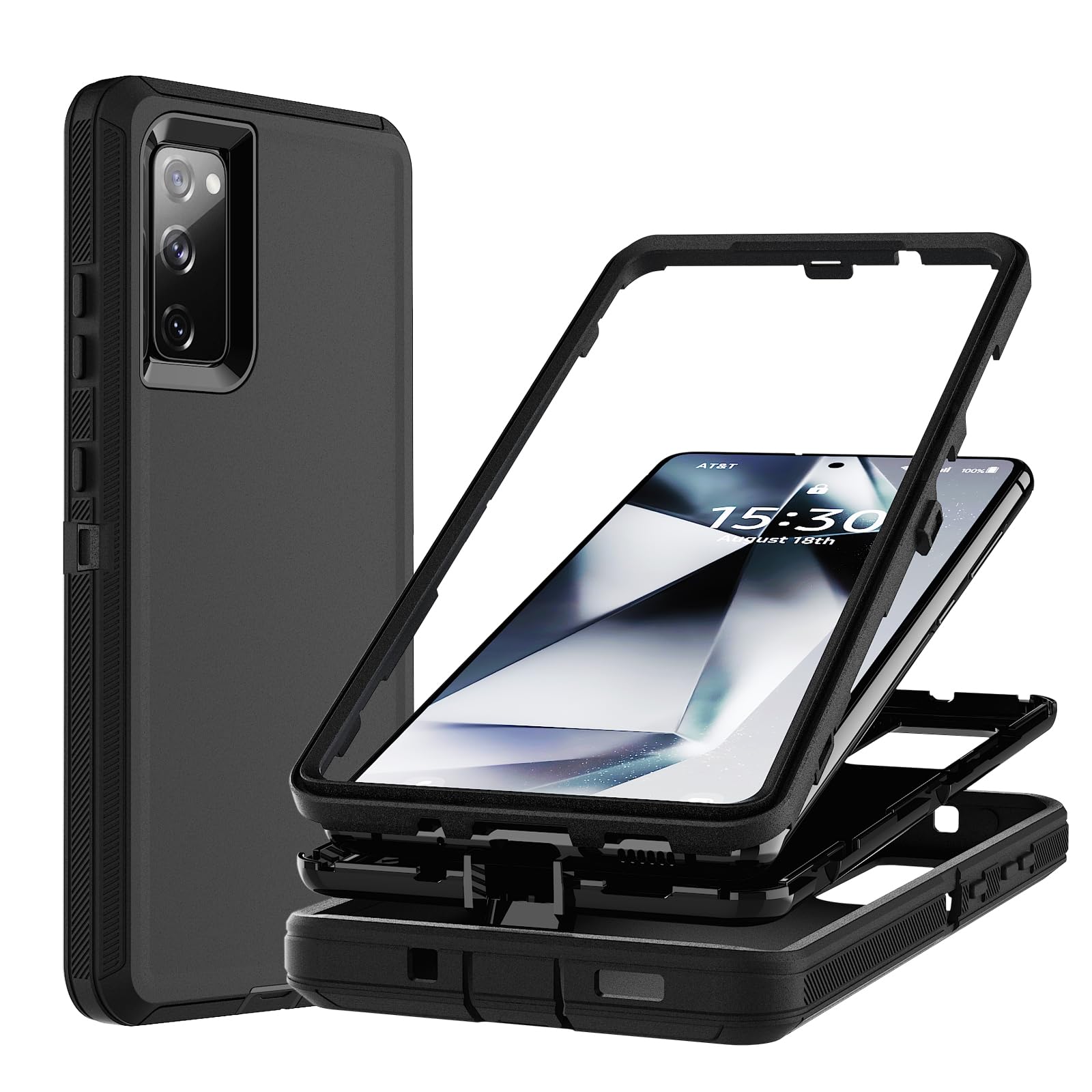 Ylzhe for Samsung Galaxy S20 FE 5G Case, Galaxy S20 FE 5G Cases 3 in 1 Shockproof TPU Hard PC Bumper Shockproof Drop Protection, Case for Samsung S20