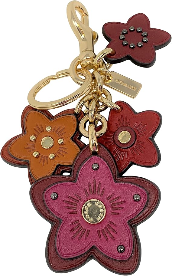 COACH Women's Flower Bag Charm Keychain 5136IMRPC