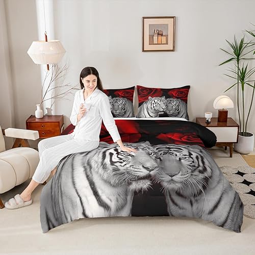 Miniatura 9 de Juego de edredón de la torre Eiffel para niños, tamaño King, juego de ropa de cama con diseño de donas de helado de fresa, decoración de habitación