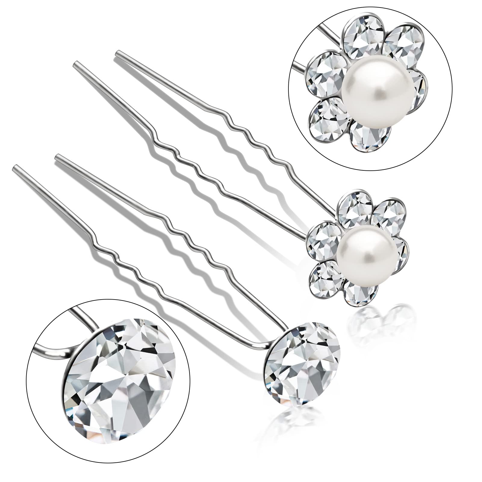 40 Pack Wedding Pearl Bridal Hair Pins - Image 4