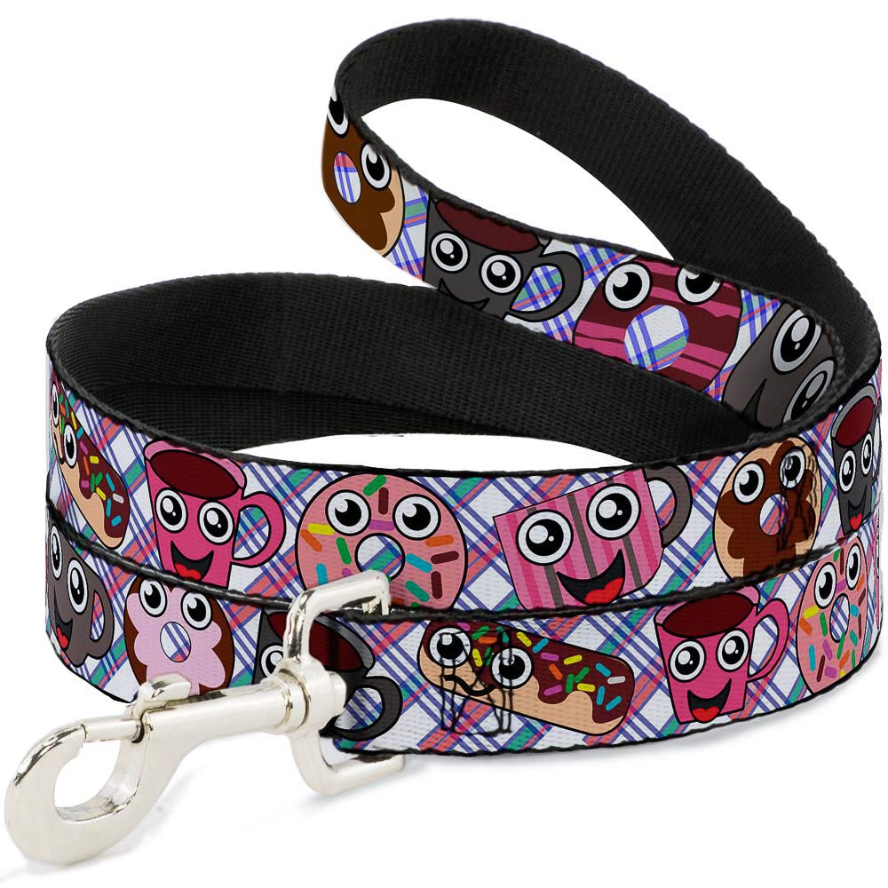 Laisse pour chiens et chats Donuts Coffee longueurs et largeurs au choix
