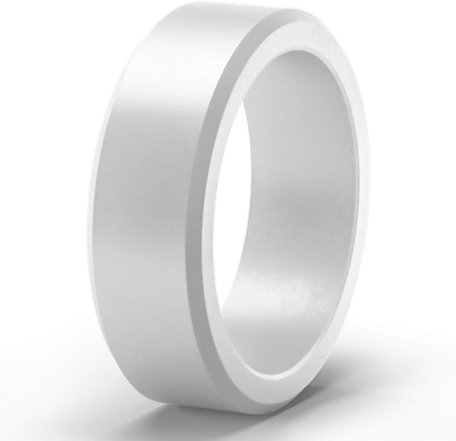 ThunderFit Silicone Rings for Men, Flat Top Angled Edge Rubber Wedding Bands 9.8mm Wide 2mm Thick - 1/4/7 Variety Multipack