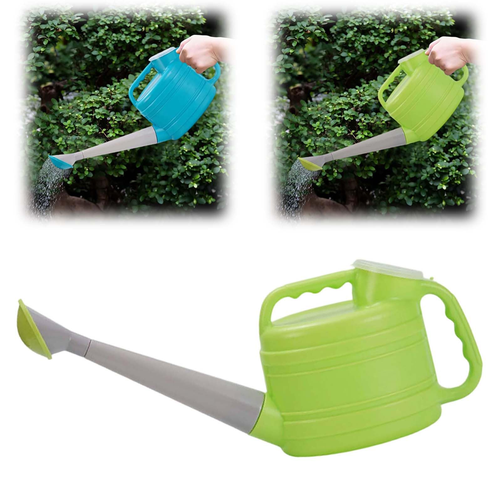 2.5L Small Watering Can, Durable Plastic Watering Can for Indoor & Outdoor Plants, Easy Pour Garden Jug with Sprinkler Rose, Ideal for Flowers, Houseplants & Gardening (Green)
