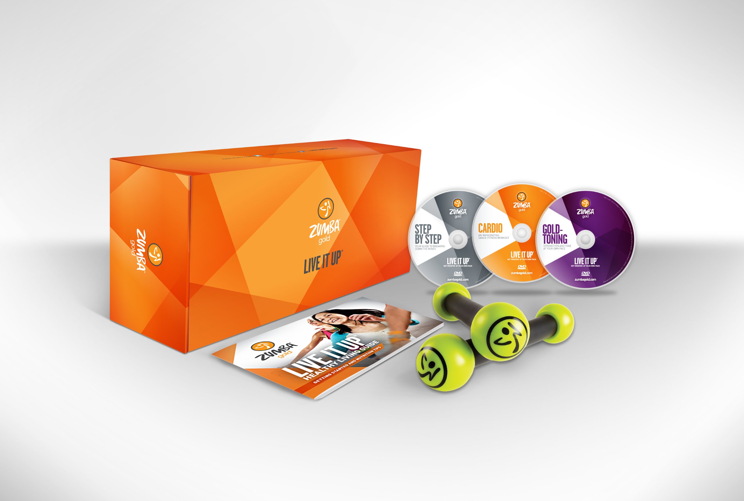 Zumba Fitness Gold Live It Up 3 Dvd Set - Transparent