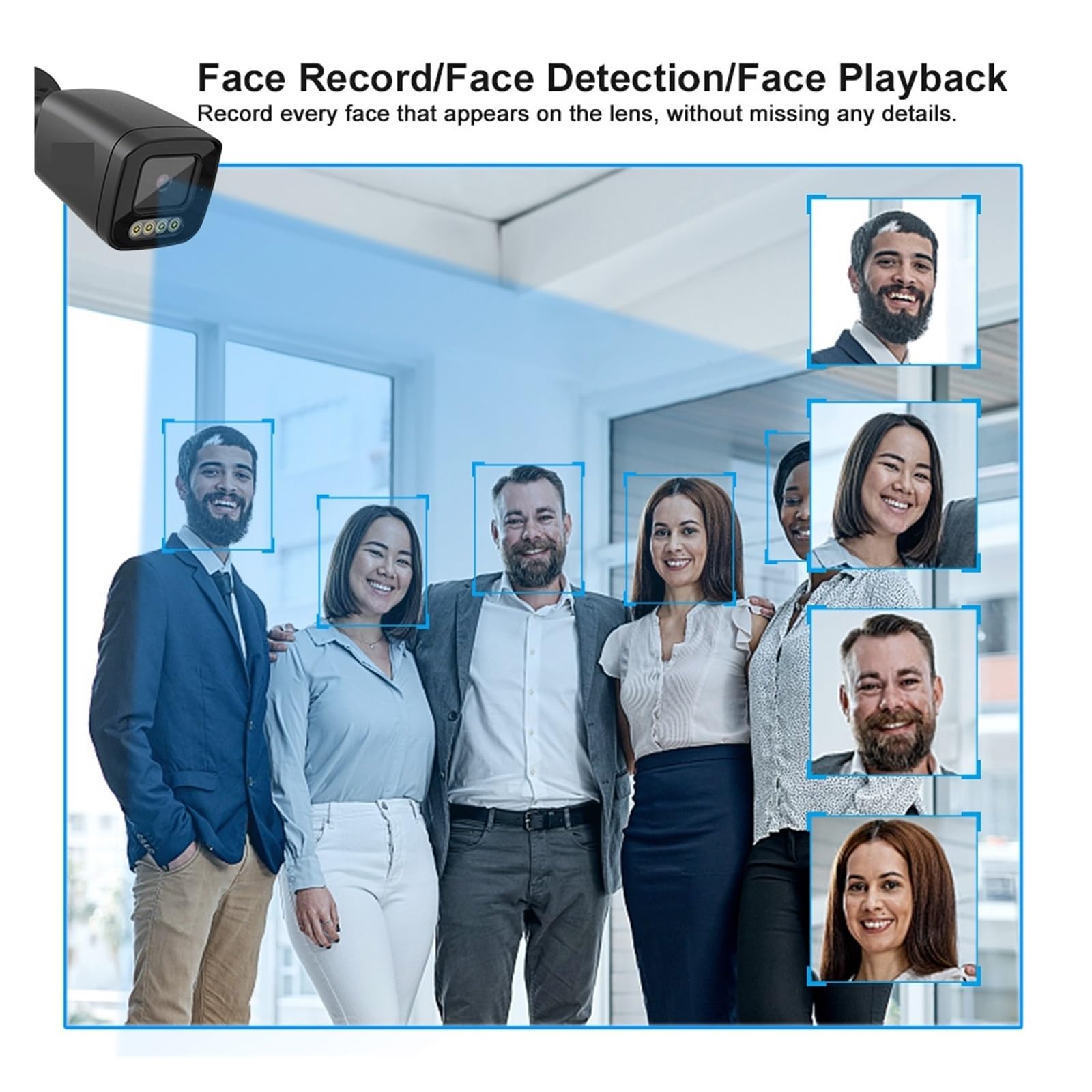 4K 8MP Poziom Czarnego Światła System Kamer Monitorujących Zewnętrzne Kamery CCTV Zabezpieczenia IP Zestaw Zewnętrzna Ochrona Bezpieczeństwa(1T,8CH NVR and 8 Camera)