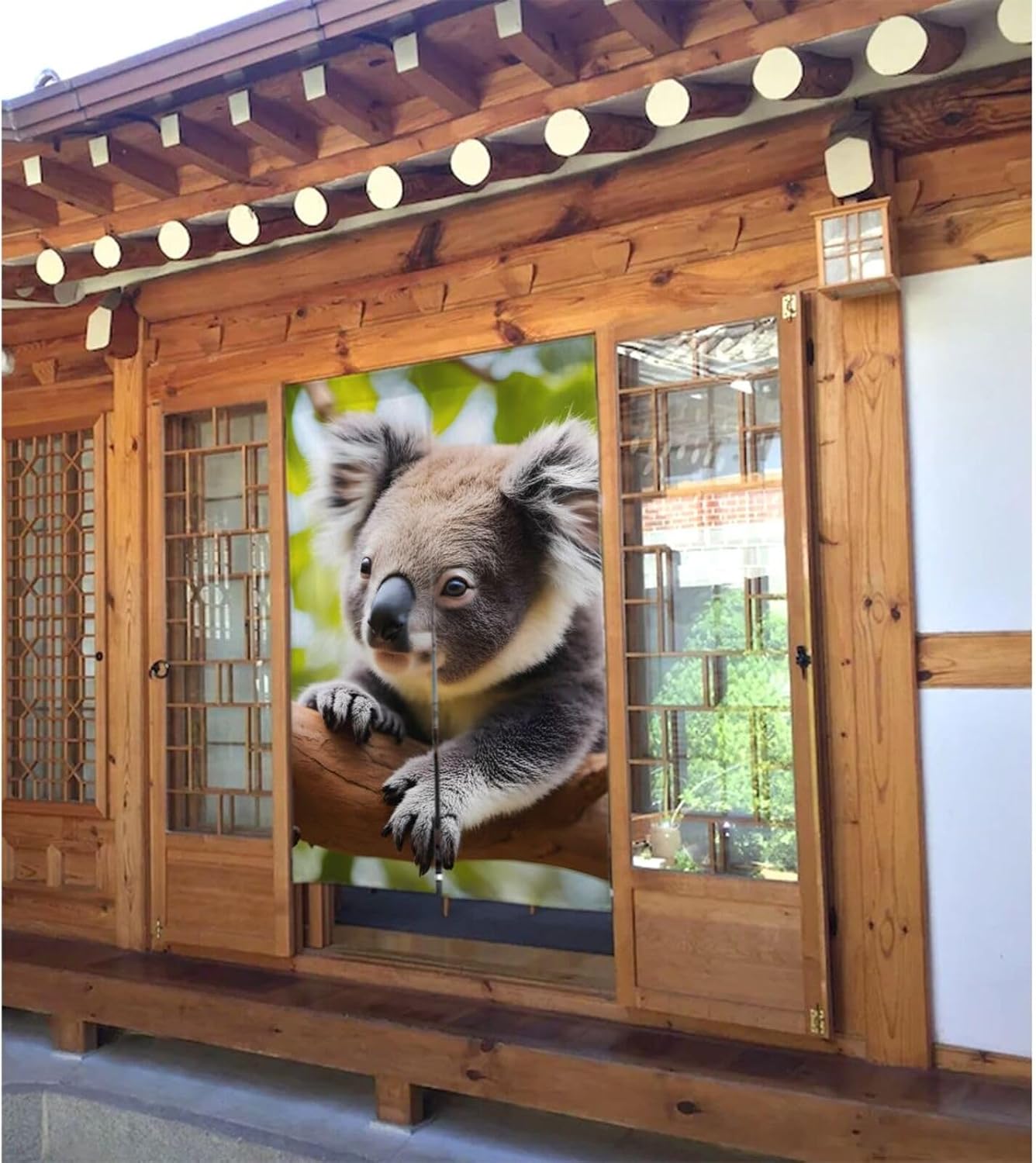 A little koala Picture Door curtain partition splicing privacy protection suitable for kitchen, bathroom, room 34x56in