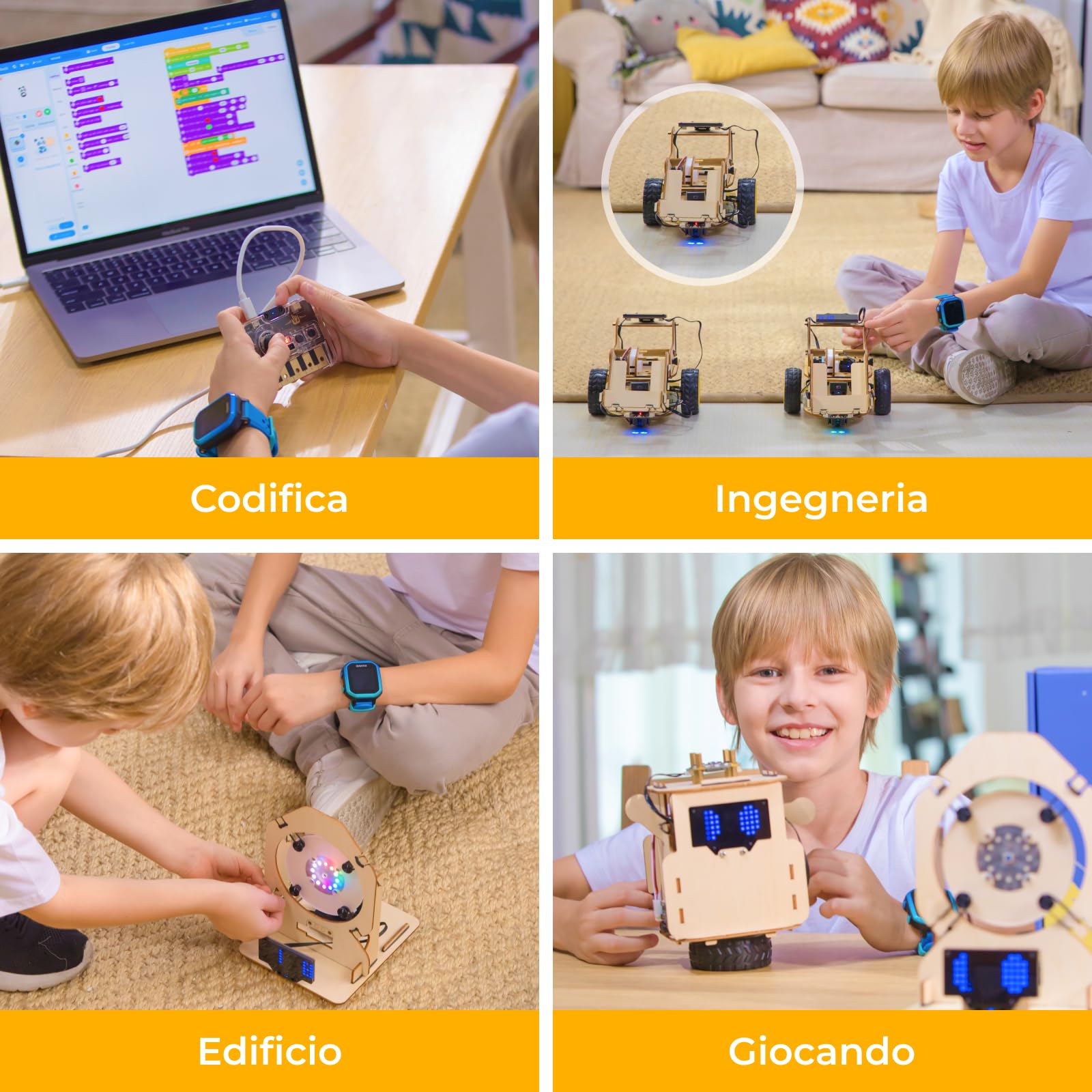 Makeblock NextMaker Kit STEM (Box 1-3) per bambini dagli 8 anni in su, Kit di giocattoli educativi per il coding, kit regalo per i bambini per imparare l'elettronica di programmazione e ingegneria