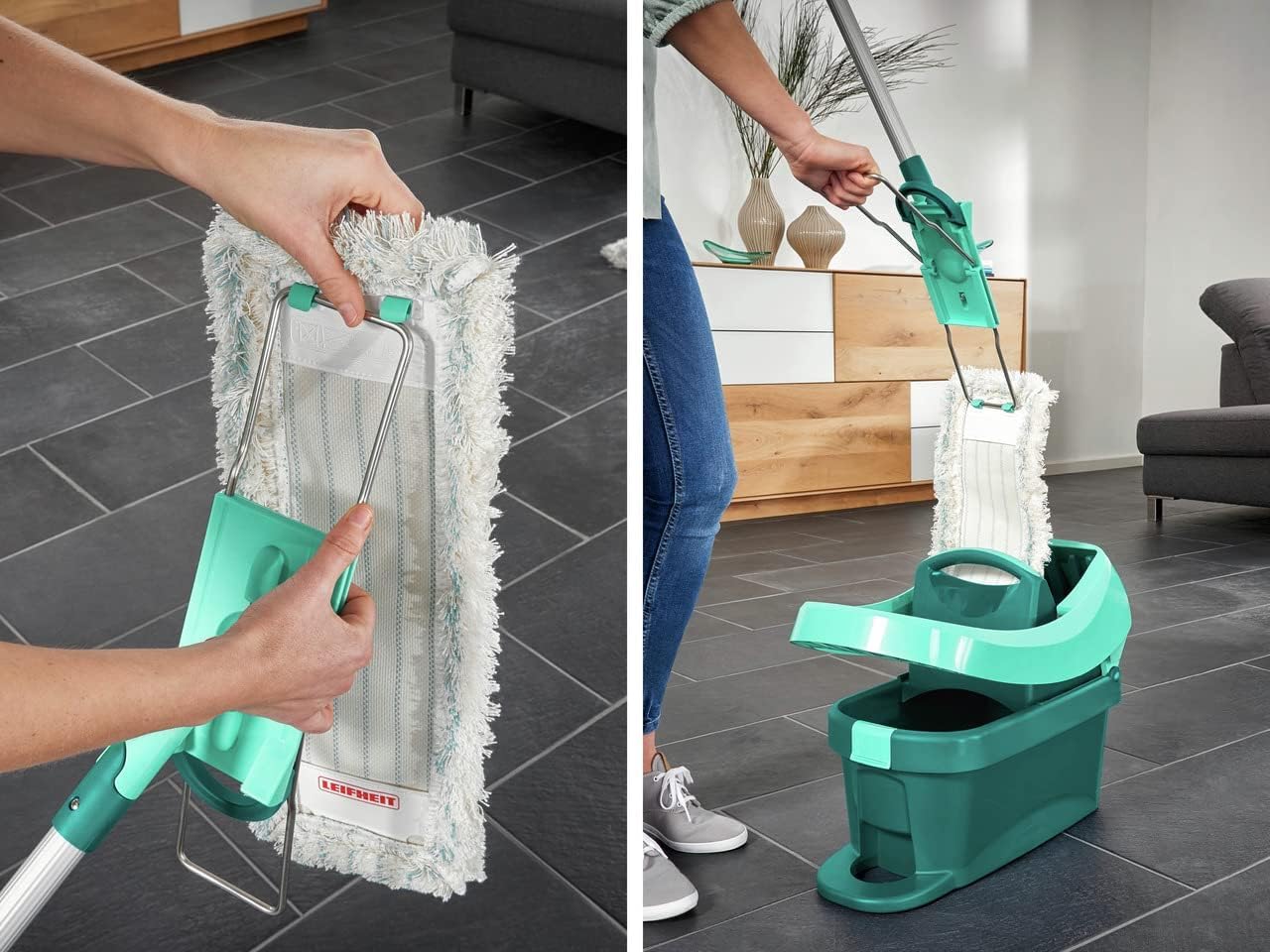 Leifheit Lavapavimenti Profi XL Cotton Plus, 42 cm Telescopico