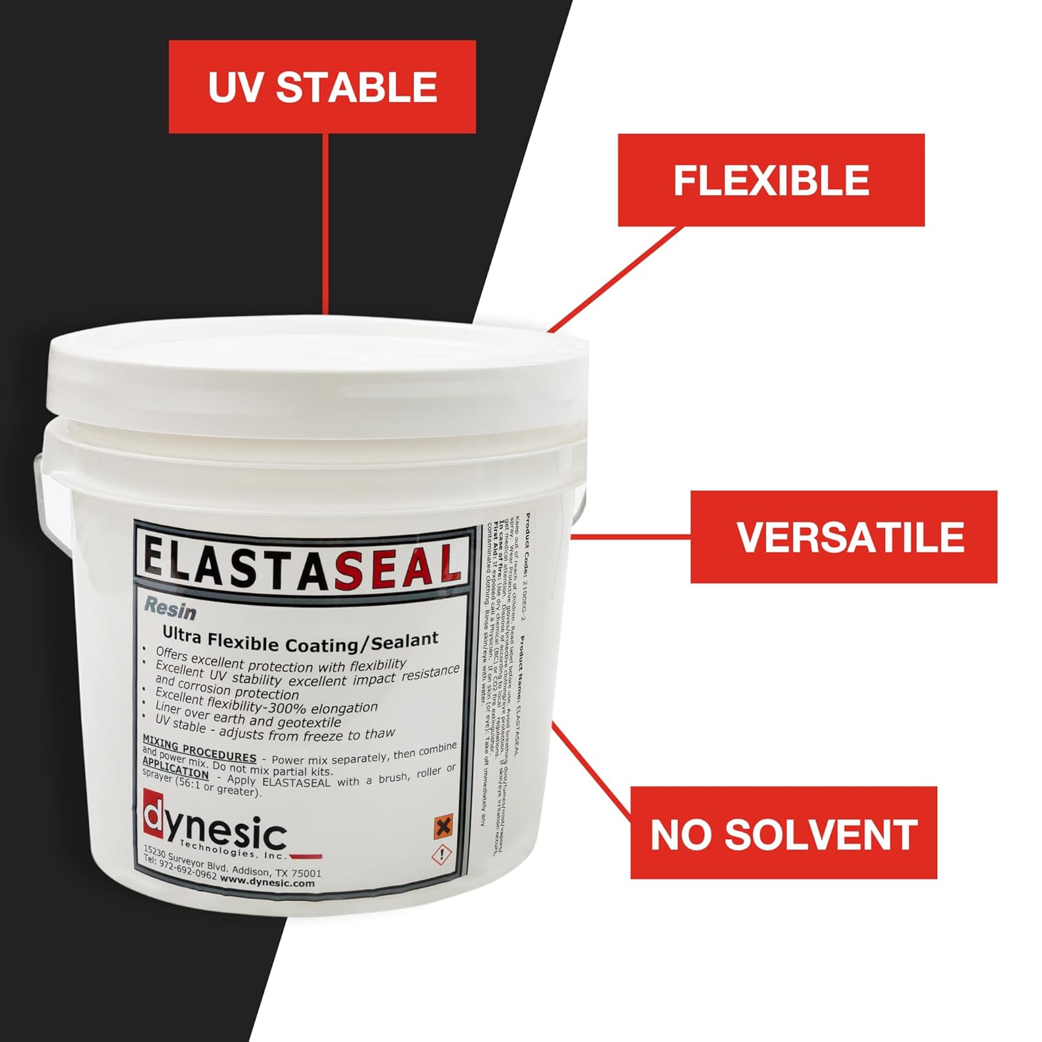 Panseal ELASTASEAL Flexible 2 Part Epoxy Coating – Elastomeric & Corrosion Resistant, Excellent for HVAC Areas with High Vibration, Expansion Joints, Concrete Cracks (1 Gallon)