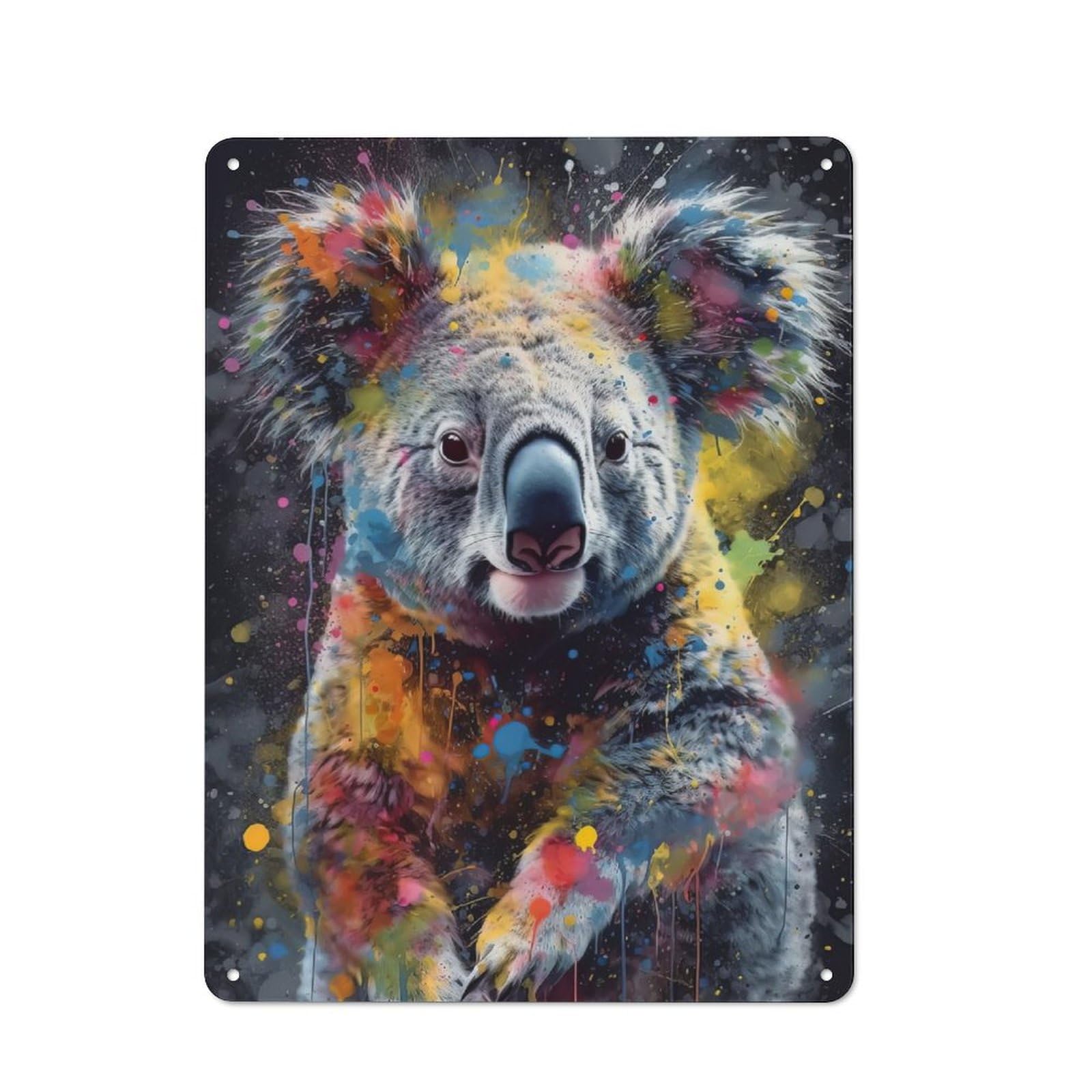 Junmoney Koala Painting Tin Wall Plaque 40X30cm With For Bar Or Restaurant, Housewarming Wall Decor For People Furnishing Bar And Restaurant