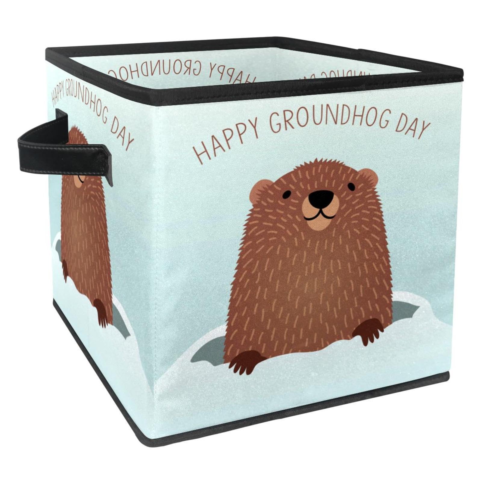 Boîte de rangement cube Marmotte pour une maison chaleureuse