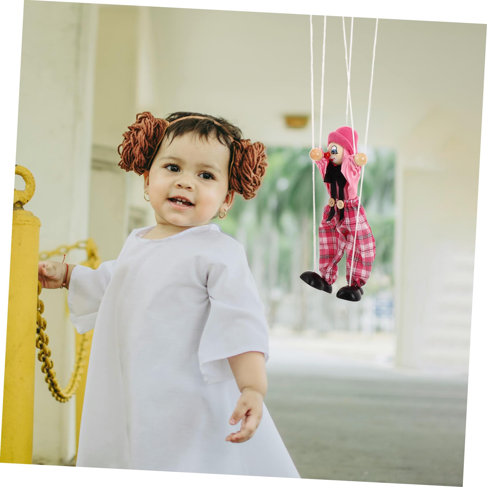 Marionnettes à Fils pour Garçon et Filles en Bois Design Pirate Drôle Jouets de Marionnettes Réutilisables et Confortables et Jeu Interactif Style Aléatoire