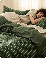 Vista 16 de Bedsure Funda de edredón reversible 100% algodón con marco floral vintage, tamaño Queen, funda de edredón clásica con bordes con cierre