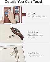 Vista 17 de BOSTANTEN - Cartera de piel auténtica para mujer con bolsillo con cremallera), BL3162011Kcoffee C-Naranja Marrón