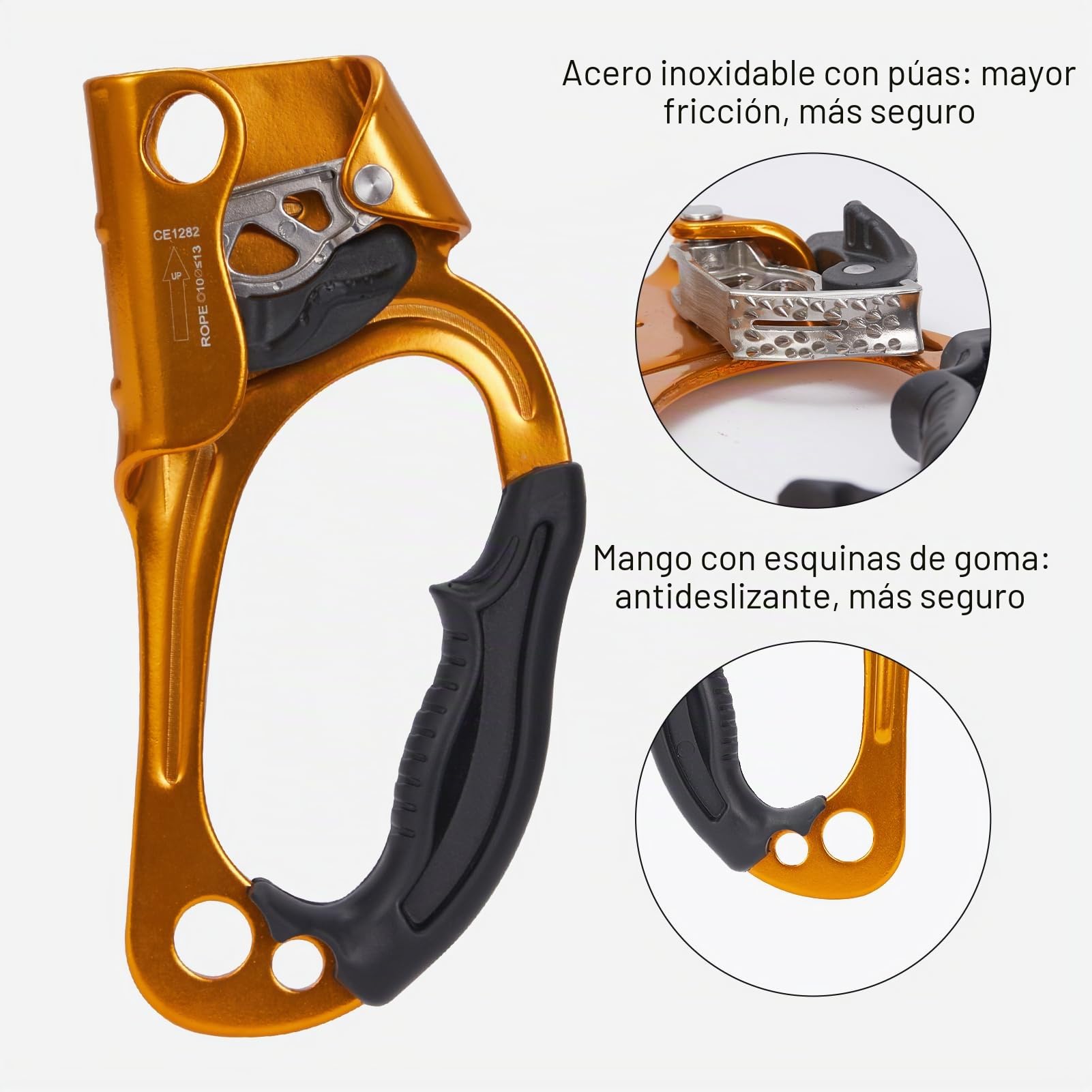 SOB Ascendente de Mano para Escalada en Roca Abrazadera de Cuerda 8-13MM
