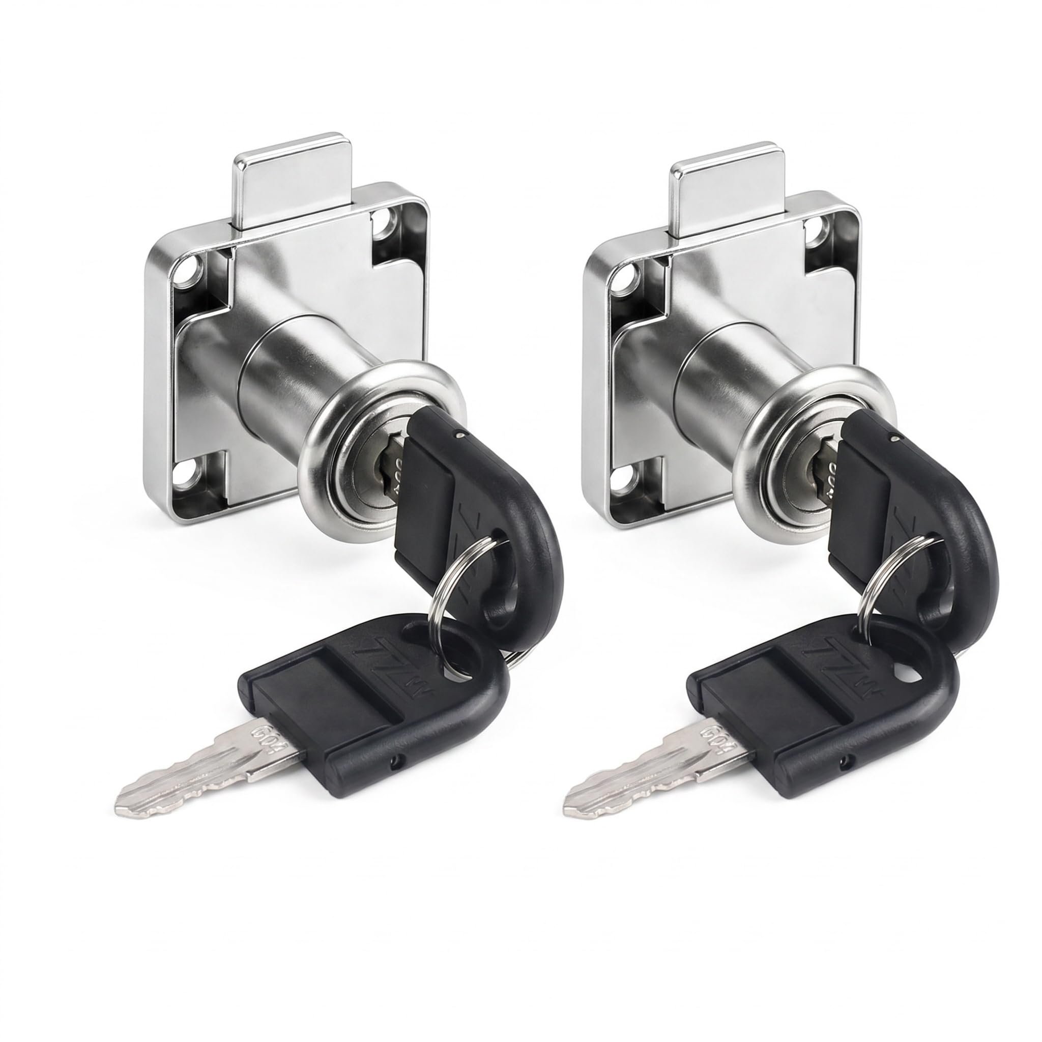 Wexrinqa Black 2 Zinc Alloy Cam Locks With Keys – 22Mm Security Drawer Lock For Furniture