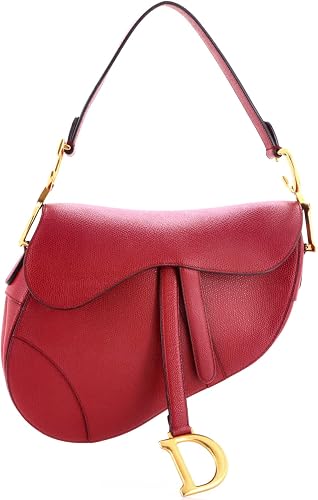 Pre-Loved Saddle Handbag Medium, Burgundy