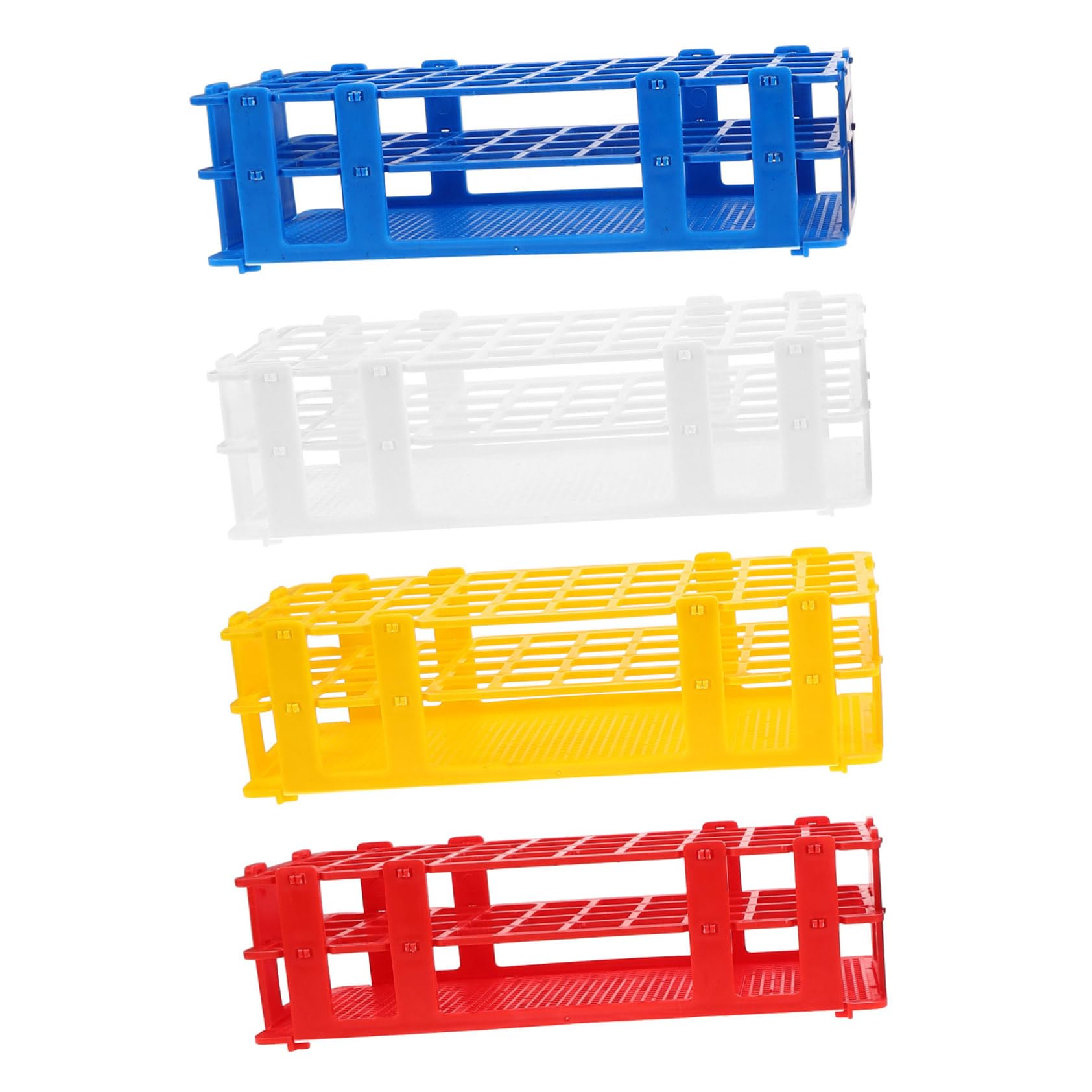 Hohopeti 4pcs Test Tube Rack Plastic Tube Holder Drying Stand for Lab Specimen Organization Science Props Vial Holder