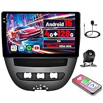 (4G+128G)Inefala Android 15 Autoradio per Peugeot 107, Toyota Aygo, Citroen C1 2004-2014 con Wireless Carplay Android Auto, 10″ Stereo Auto Bluetooth con Navi GPS WiFi RDS, FM SWC Retrocamera Mic