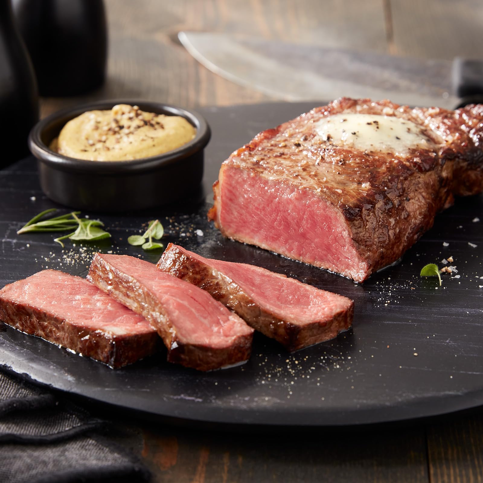 Delicious Kansas City Strip Steak, 6-count, 8 oz each - Unparalleled flavor aged up to 28 days. Restaurant-quality steaks with superior taste and tenderness from Kansas City Steak Company.