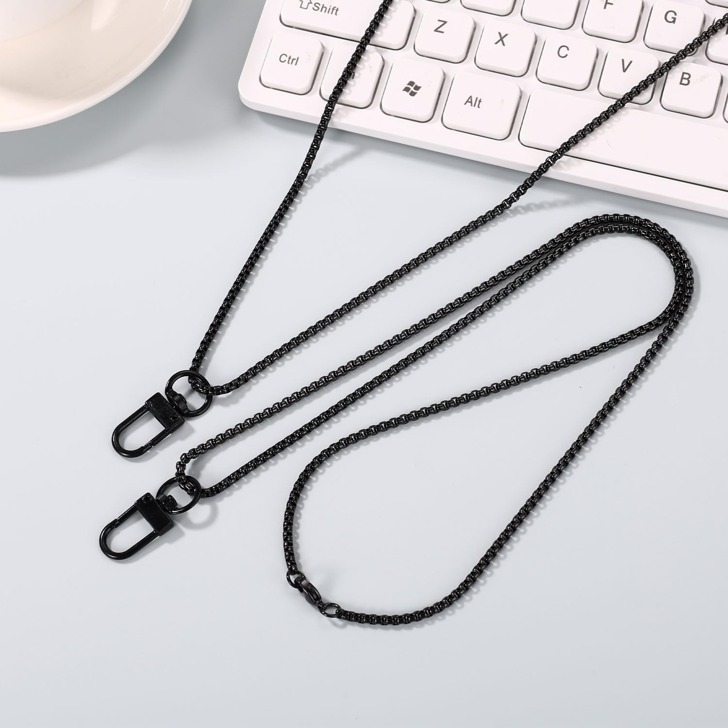 2 Stück Diktiergerät Halskette mit Schnalle, Diktiergerät Halsband aus Edelstahl für Alltag und Outdoor Aktivitäten Kompatibel mit Plaud NotePin