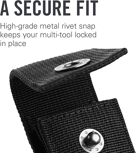 Miniatura 5 de LEATHERMAN, Premium Nylon Snap Sheath with Pockets, Fits 4" to 4.5” Multi-Tools, Black, Medium