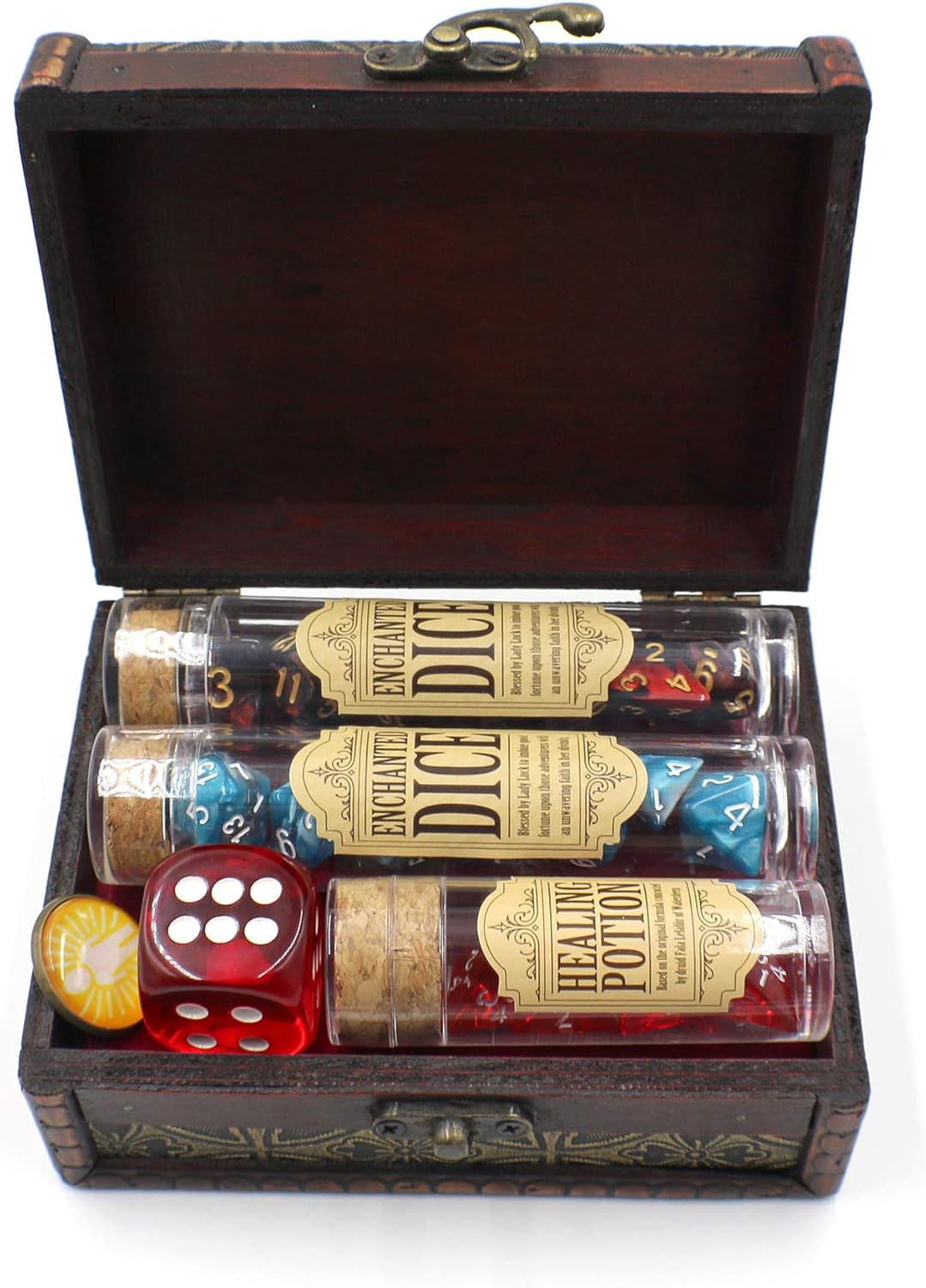 D&D Polyhedral Dice Gift Set with Storage Box for RPG Games