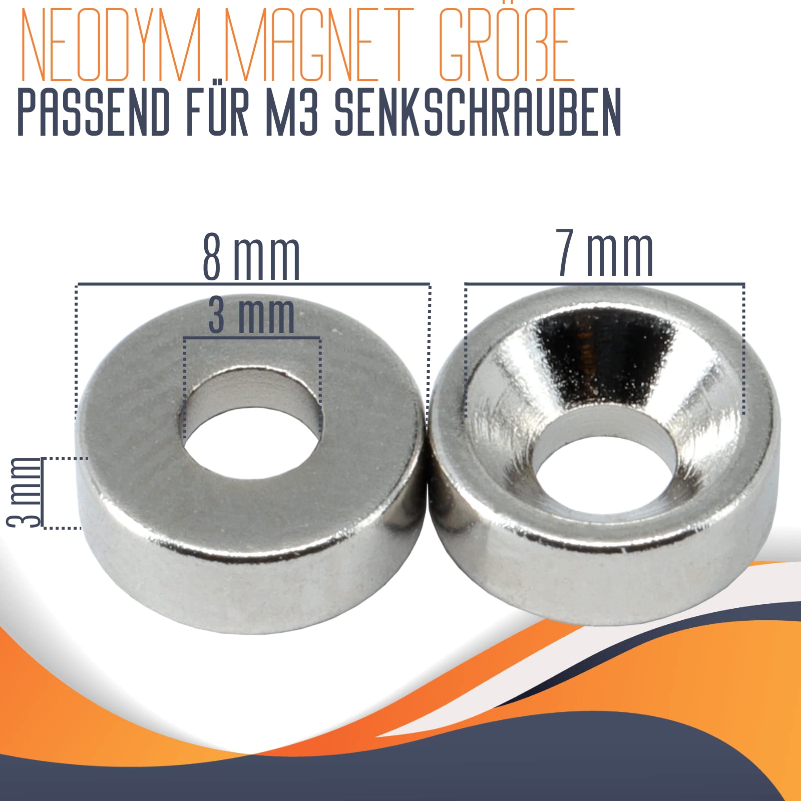 Starke Neodym-Magnete Mit Senkkopf Und Schrauben – 34 Kg Haftkraft, Ideal Für Werkstatt & Haushalt