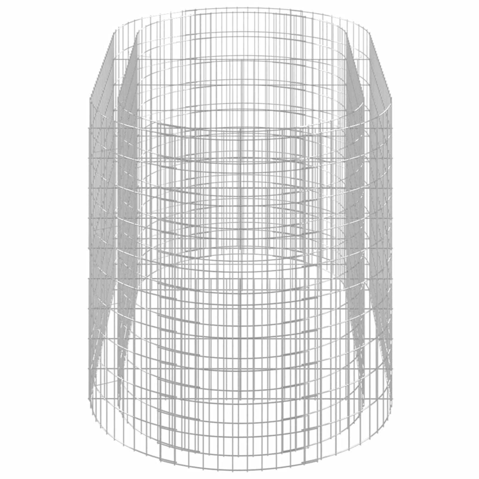 ZEYUAN Gabionen-Hochbeet, Kräuterspirale, Hochbeet Im Garten, Pflanzkübel, Pflanzsteine, Verzinktes Eisen 200x100x100 cm