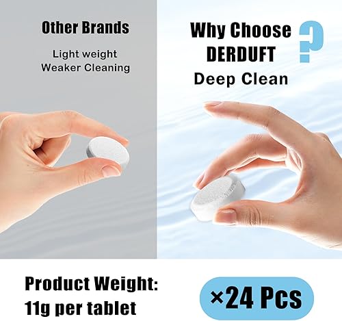 Miniatura 2 de Tabletas descalcificadoras limpiadoras para cafetera, paquete de 24 (0.39 oz cada uno), pestañas de limpieza para cafetera espresso y goteo,