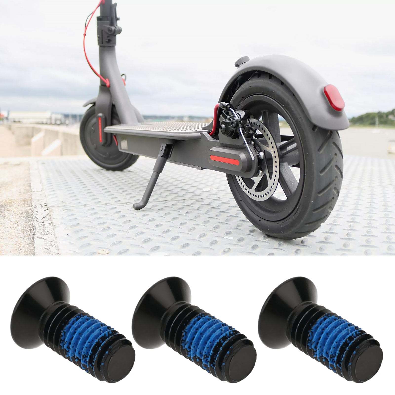 10 tornillos de poste delantero para manillar de scooter con llave compatible con AOVO Pro compatible con Xiaomi M365 M365 Pro Scooter Stem Manillar