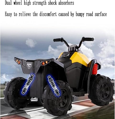 Miniatura 5 de Coches eléctricos de 12 V para niños, con suspensiones de resorte de metal para niños, freno suave, música, luces LED de 4 ruedas para niños y