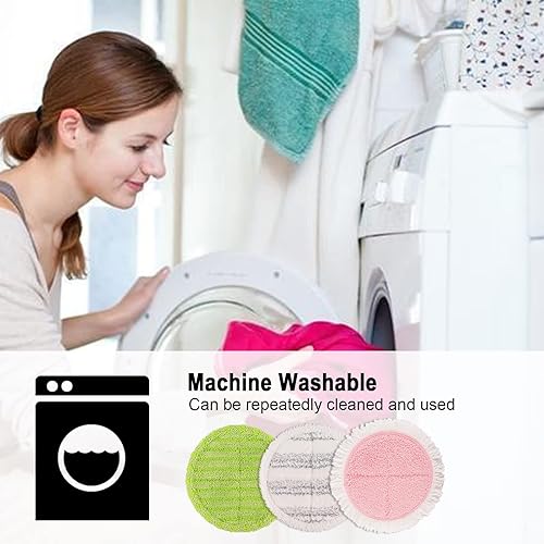 Miniatura 6 de Almohadillas eléctricas para trapeador, almohadillas de limpieza de suelos compatibles con mopa G700 y P700, almohadillas giratorias redondas de 6.3